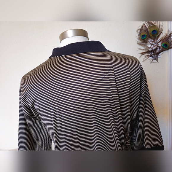 Tasso Elba Striped Golf Shirt β³ (Large) π©Άππ€ - Picture 5 of 16